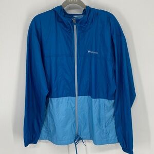 Columbia Two-Tone Blue Hooded Jacket Women’s Size Large